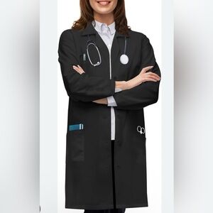 NY Threads Women's Black Lab Coat XS NWT